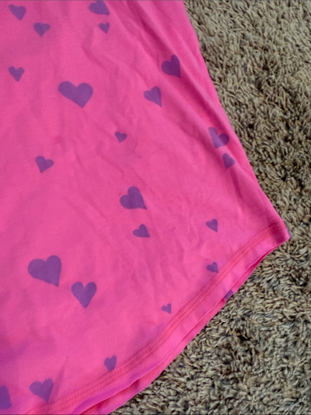 Lisa Todd Pink Tee with Purple Heart Pattern - Picture 4 of 7